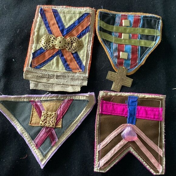 OOAK handmade patches appliqués, boho.  PTCH013 - Picture 1 of 7